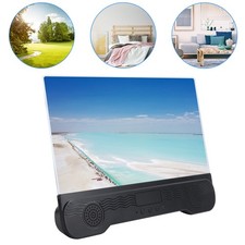 14in Mobile Phone Screen Magnifier With BT Speaker Video Amplifier Stand Bra New