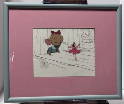 Walt Disney Great Mouse Detective Olivia Original Production Cel Ballerina 1986