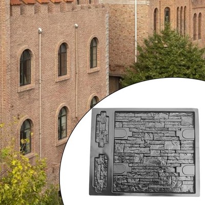 3D Wall Concrete Molds Mould Stone Mold DIY Maker for Bricks Garden Gypsum