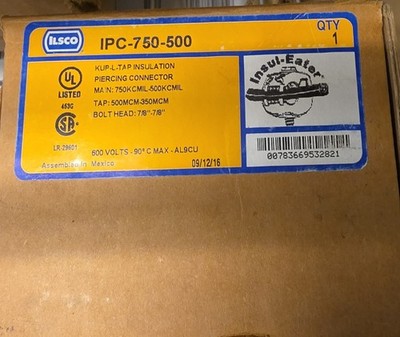ILSCO IPC-750-500 600V 7/8'' X 7/8'' NSFS Free Shipping 