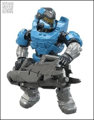 HALO INFINITE 5 SERIES MEGA CONSTRUX UNSC BLUE SPARTAN ANUBIS MINI FIGURE