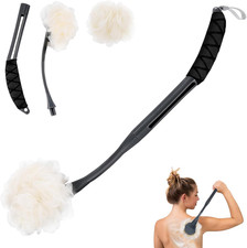 Loofah on a Stick, 20.5 Shower Sponge Loofah Back Scrubber, Exfoliation and Imp