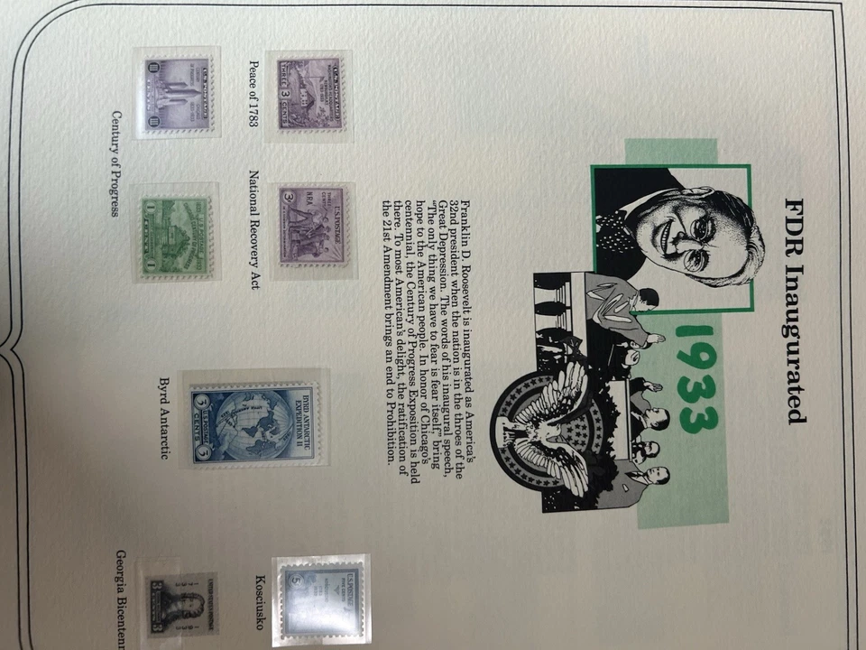 50 años dorados de franqueo conmemorativo de Estados Unidos 1933-1985. Total sellos 1084 Foto 3 de 4