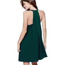 Loft Green Sleeveless Swing Dress Size Large