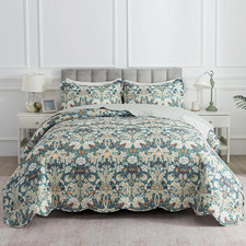 Quilt Sets King Size - Microfiber Bedspreads for King Bed, 3-Piece Lightweight C