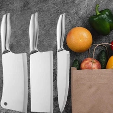 Stainless Steel Meat Cleaver Vegetable Butcher Knife Sharp Chef’s Kitchen Knife