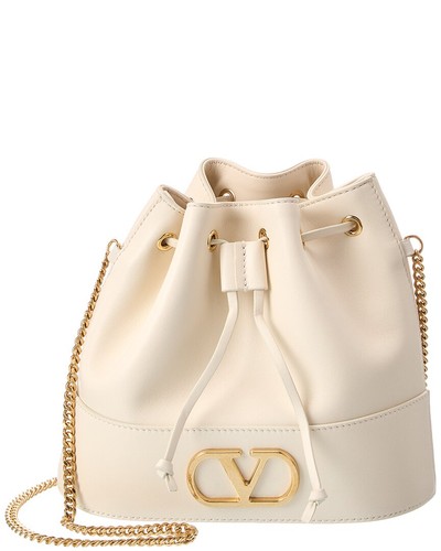 Valentino Vlogo Leather Bucket Bag Women's