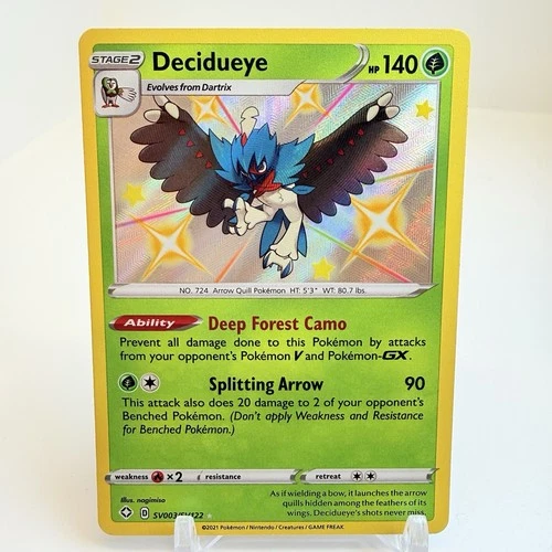 Decidueye SV003/SV122 Shiny Holo Rare Shining Fates: Shiny Vault  NM