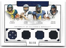 2016 National Treasures Collegiate Goff Davis Lasco Lawler 90/99 Quad Jersey