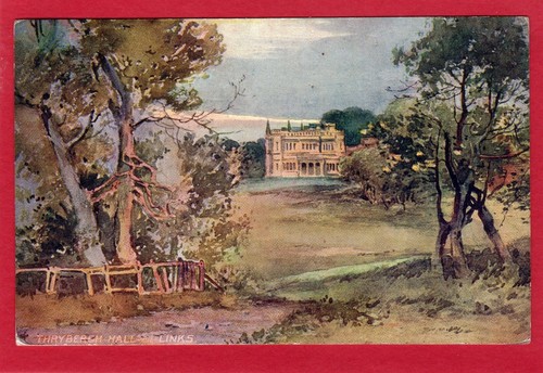 Thrybergh Hall & Links Golf Rawmarsh Nr Rotherham pc 1908 ? Bernard P Hall AR785 - 第 1/2 張圖片