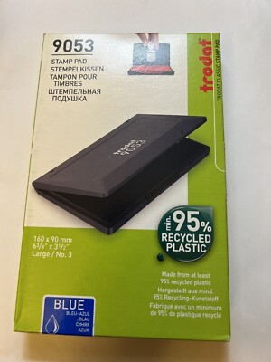 Trodat Ink Pad Business Stamp Pad,  (Trodat 9053 Blue Stamp Pad)