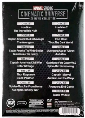 Marvel Studios Cinematic Universe 24-Movie Collection (DVD, 13