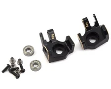 Samix SCX10 II Brass Heavy Duty Steering Knuckles (Black) (2) [SAMSCX2-4412BK]