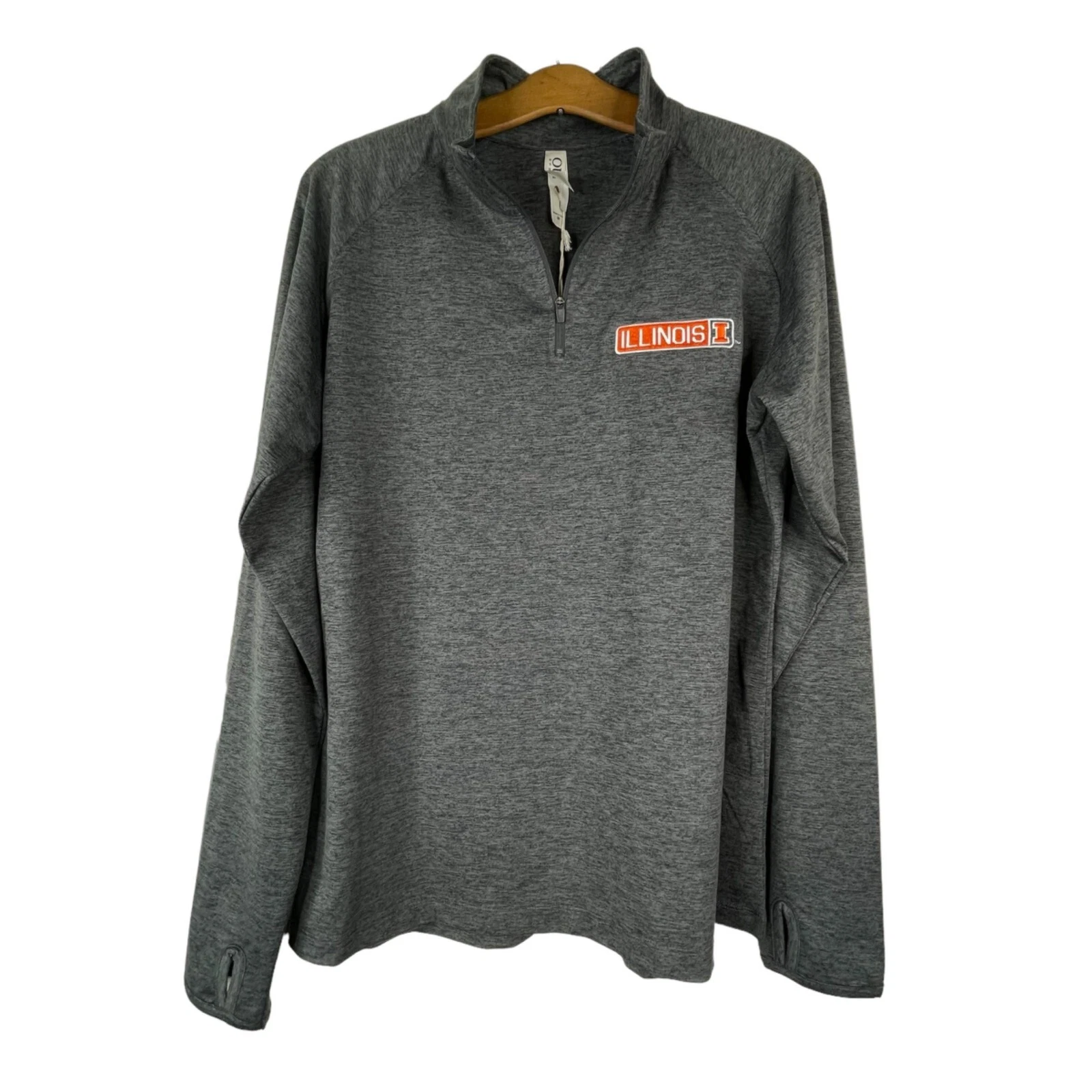 Ouray Swerve 1/4 Zip Sweatshirt Illinois Charcoal Heather Size Medium NEW