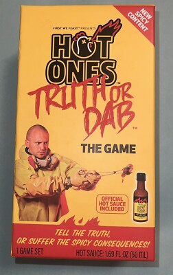 Hot Ones Truth or Dab The Game - Hot Sauce Included Ages 17+ ️ New!