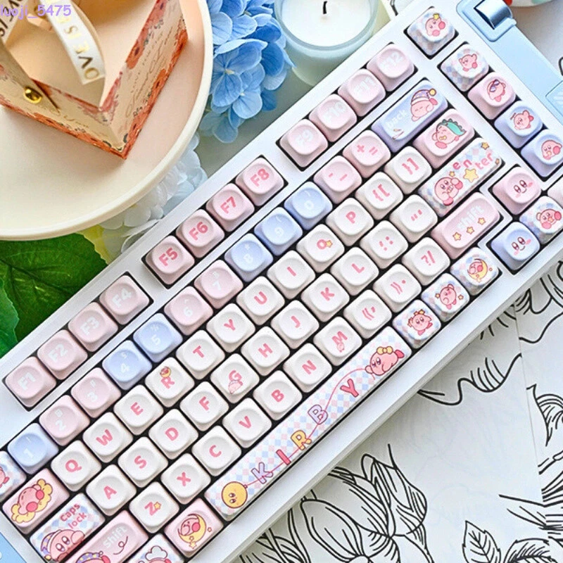 Anime Kirby Theme 135/141 Keys Keycaps OMA Height PBT For Mechanica keyboard New - Image 4 of 4