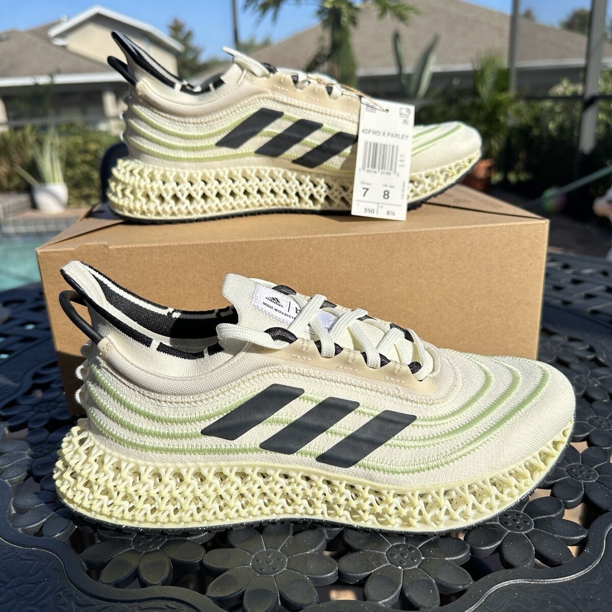 Adidas Parley x 4DFWD Off White Almost Lime Men's Athletic Adidas Parley x 4DFWD Off White Almost Lime Men's Athletic