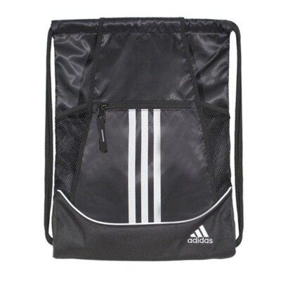 adidas Alliance 2 Black/White Unisex Sackpack/Gym Bag  (5133553) - NWT