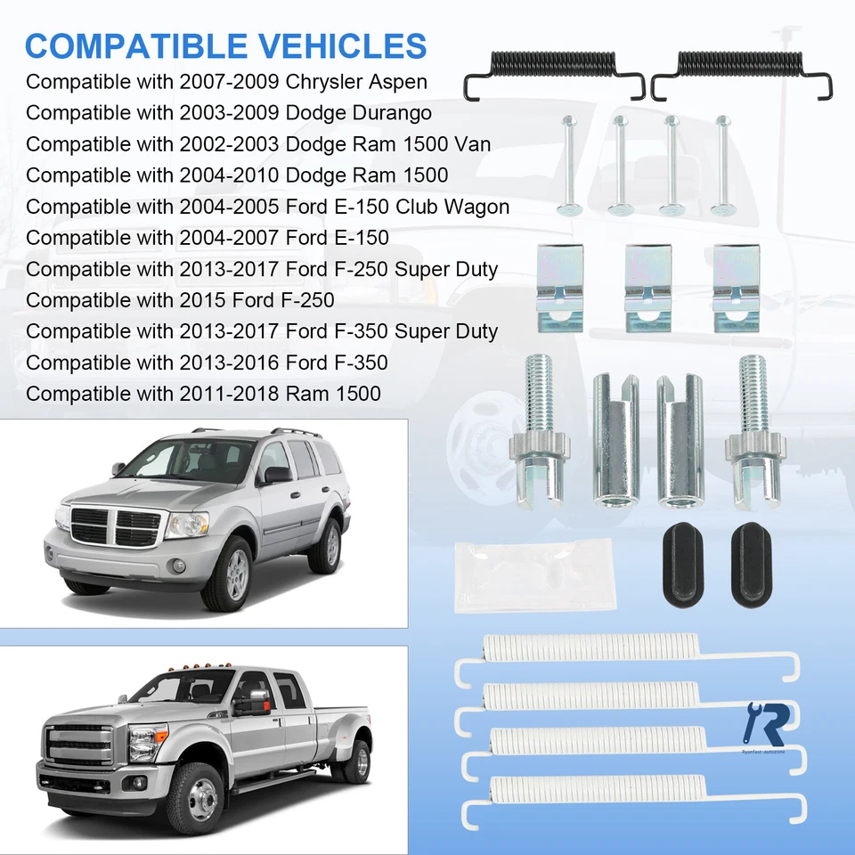 Комплект оборудования стояночного тормоза задняя пружина для Ram 1500 Classic Ford Dodge F-350 Van - Изображение 2 из 4