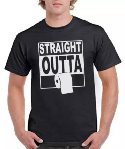 Straight outta Toilet Paper  T-shirt Tee Funny roll