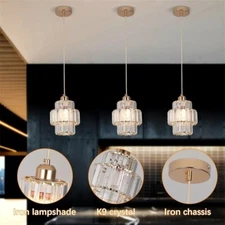 Indoor K9 Crystal Ceiling Lamps Bedroom Corridor Aisle Chandeliers