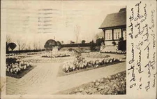 Beautiful Garden & Patio Home Estate - New York City NY Cancel 1917 RPPC
