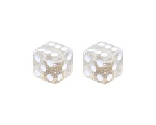 ALTALINE DICE BICYCLE VALVE CAPS SCHRADER VALVE GLITTER CLEAR.