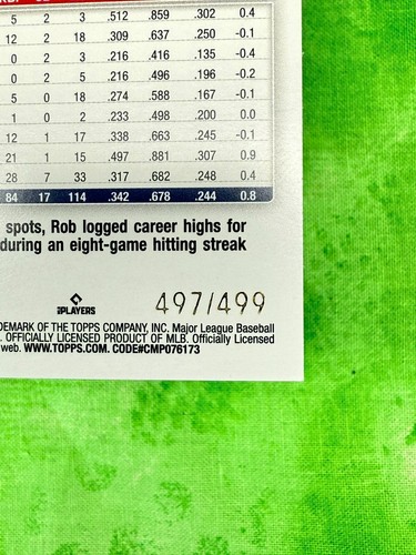 Rob Refsnyder /499 Green - 2024 Topps Series 2 #415 Boston Red Sox - Bild 7 von 11