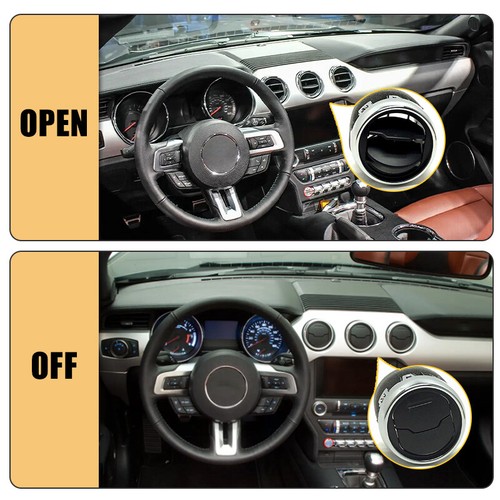 Per Ford Mustang 2015-2022 3 Pezzi Fessure Ventilazione Cruscotto Bocchetta Aerazione - Foto 7 di 8