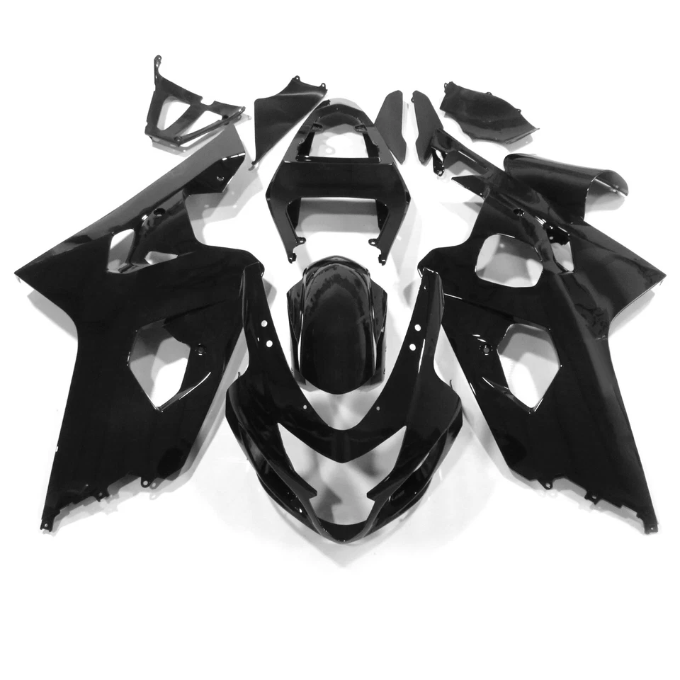 Painted Black ABS Bodywork w/ Tank Fairing Kit For Suzuki GSXR600/750 2004 2005 Foto 4 de 4