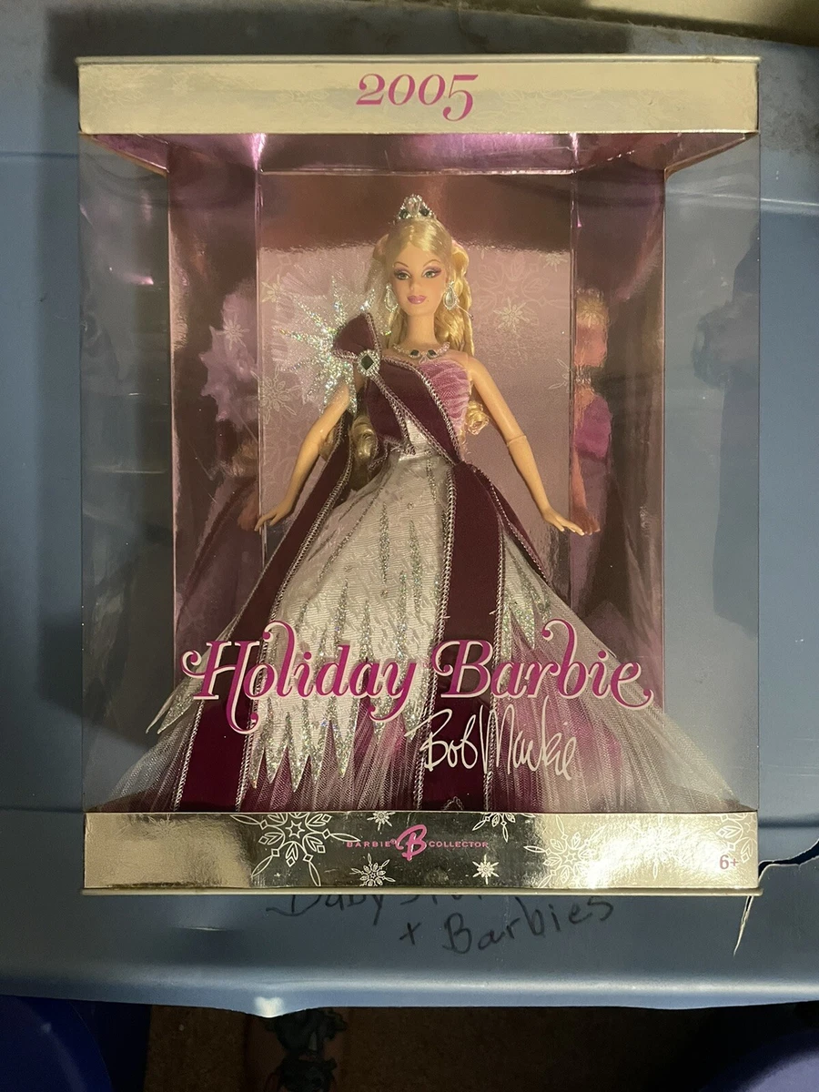 2005 Holiday Barbie Doll Collector Gown Bob Mackie Design Christmas