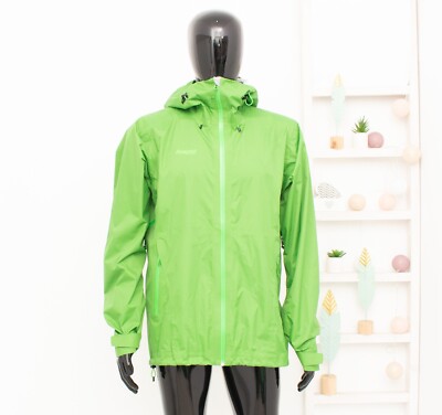 BERGANS NESSET Jacket Layer Green Hooded Rain Coat Waterproof 10000mm  Mens L UK