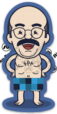 Tobias Funke Never Nude Blurred 4 inch Vinyl Sticker Arrested