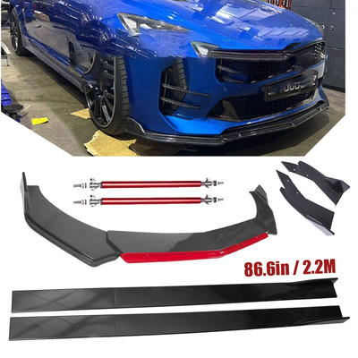 Front Bumper Rear Lip Spoiler Splitters For Kia Stinger Body Kit Strut Rod