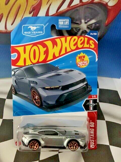 Hot Wheels 2025 HW Mustang 60TH 1/5 034 Ford Mustang GTD GRAY Y5