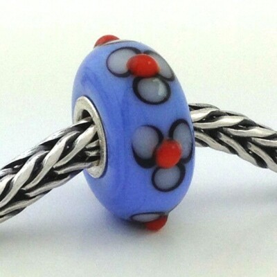 Authentic Trollbeads OOAK Murano Glass Unique  (#400)  Bead Charm, New