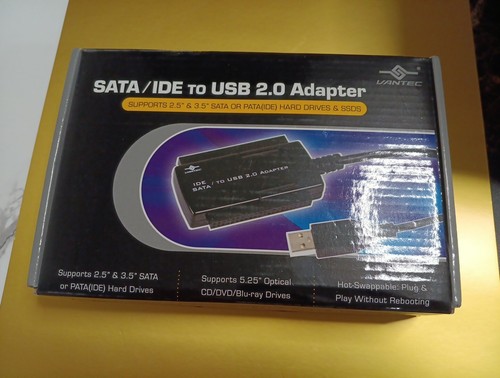 Vantec CB-ISATAU2 SATA/IDE to USB 2.0 Adapter Supports 2.5-Inch, 3.5-Inch, 5....