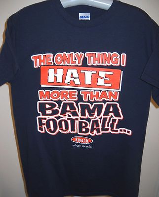 AUBURN TIGERS UNISEX ADULT SMALL ( S )  ''HATE BAMA, HATE BAMA FANS'' TEE-SHIRT 