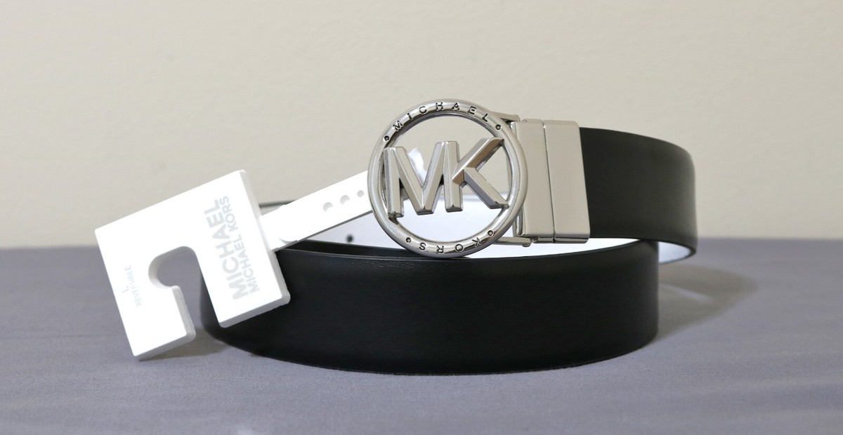 Michael Kors Black Belt with Silver Emblem Michael Kors Belt Black With Silver Buckle Logo 44 Inches - Etsy main image 3