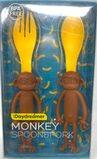 Daydreamer Monkey Spoon and Fork BPA Free Eating Utensils