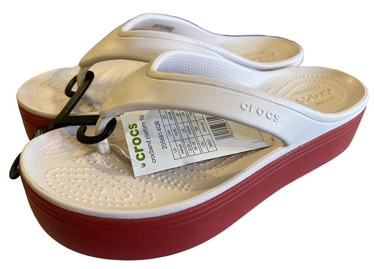 Crocs Crocband Platform Flip Sandal Women s Size 8 Barely Pink