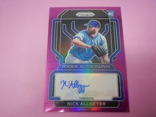 2022 Panini Prizm Purple / 50 Nick Allgeyer RC #RA-NA Autograph