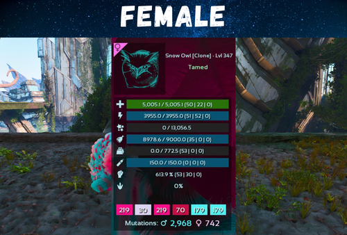 Nuevo Top Snow Owl Hp5005 S3955 Melee 613 Ark Survival Ascended PVE PS5/XBOX/PC - Imagen 6 de 7