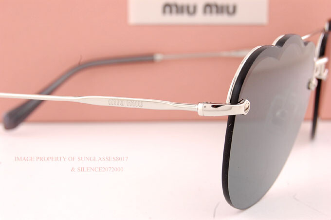 MIU MIU 56us 58 1bc175 Cloud Sunglasses Silver Grey Lenses Sole 