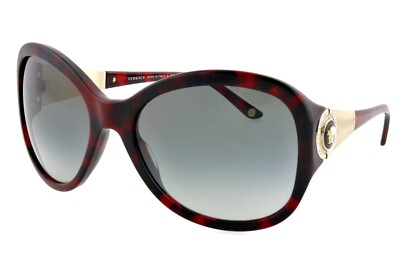 New VERSACE VE 4237-B 989/11 58mm Havana Red Gold Oversized  display picture 2