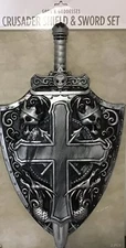NEW~Crusader Shield & Sword Set~Gods/Goddesses~Medieval Knight Halloween Cosplay