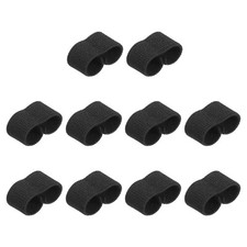 10 Pcs Elastic Belt Keepers Strap Organizers Web Belt Loop Stays Black