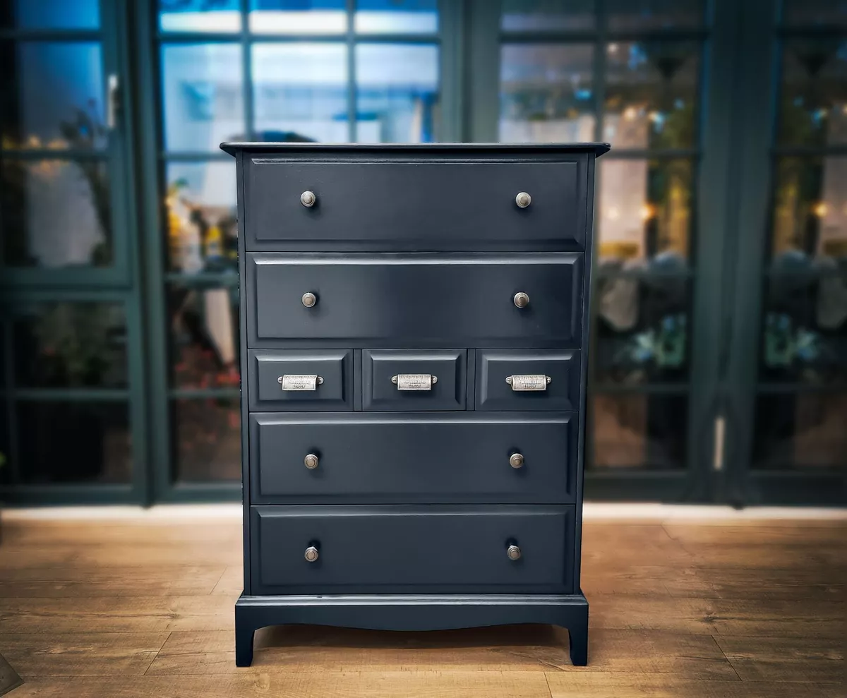 Upcycled grey 2024 chest of drawers