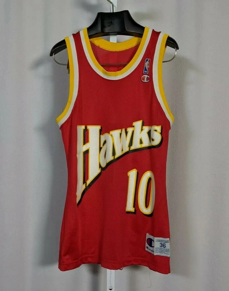 90s Mookie Blaylock Atlanta Hawks Red Champion Jersey - 5 Star Vintage