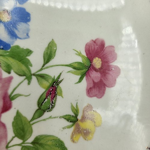 Vintage Century by Salem Porzellan Speiseteller 23 K Gold Blume rosa blau gelb Chip - Bild 9 von 16